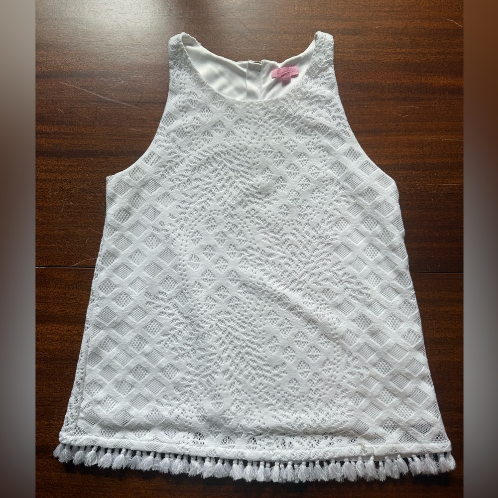 Lilly Pulitzer Lynn Tank- White - Large